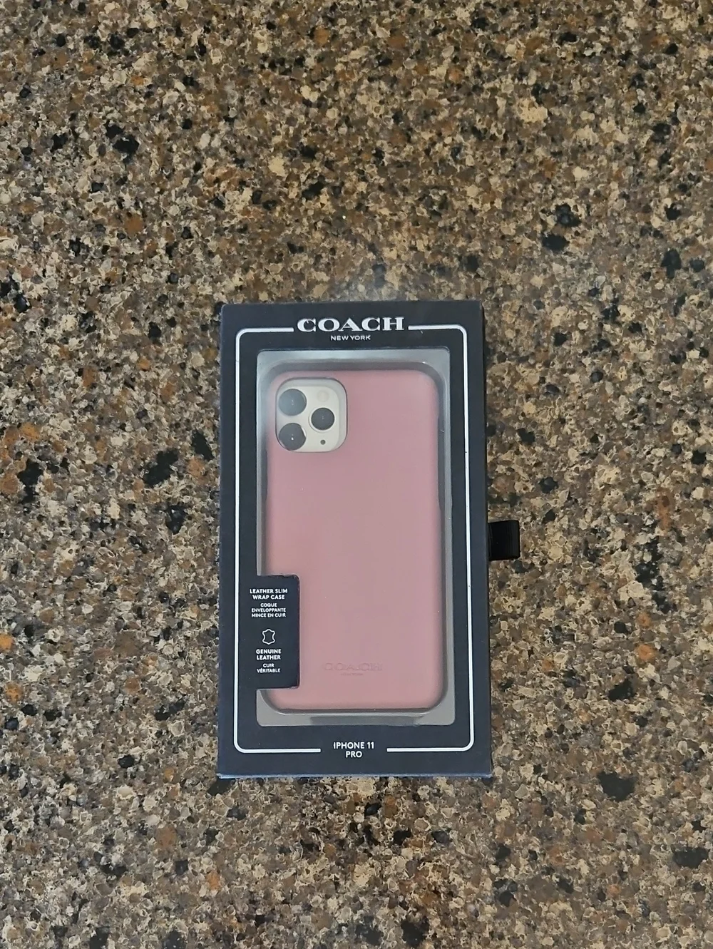 COACH Rose Pink Leather iPhone 11 Pro Case